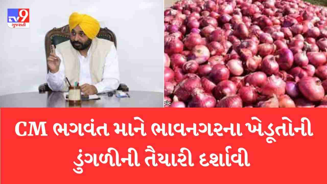 Gujarati Video: ભાવનગરના ખેડૂતોએ ડુંગળીના ભાવ મુદ્દે પંજાબના CM ભગવંત માનને કરી રજૂઆત, ભગવંત માને ડુંગળીની ખરીદીની તૈયારી દર્શાવી