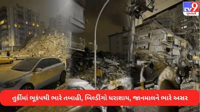 Earthquake In Turkey: તુર્કીમાં આવેલા ભારે ભૂકંપના પગલે તારાજીના દ્રશ્યો, અનેક ઇમારતો ધરાશાય અને જાનમાલને પણ ભારે અસર