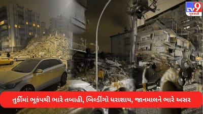 Earthquake In Turkey: તુર્કીમાં આવેલા ભારે ભૂકંપના પગલે તારાજીના દ્રશ્યો, અનેક ઇમારતો ધરાશાય અને જાનમાલને પણ ભારે અસર