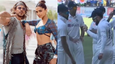 વિરાટ કોહલી અને જાડેજાએ કર્યો 'ઝૂમે જો પઠાણ' સોન્ગ પર ડાન્સ, શાહરુખે આપી પ્રતિક્રિયા, જુઓ Viral Video