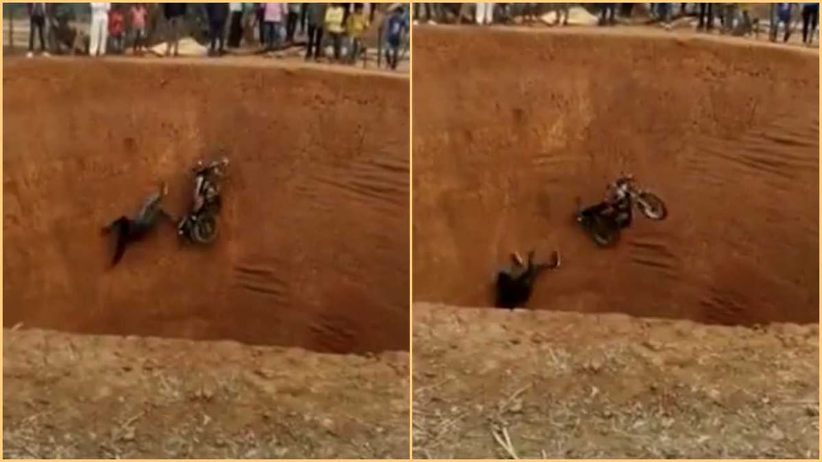 Viral Video: મોતના કુવામાં કરતબ દેખાડવાના ચક્કરમાં શખ્સની હાલત થઈ ખરાબ, આ જોઈને હસવુ નહીં રોકી શકો