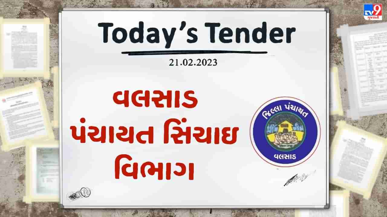 Tender Today : વલસાડ પંચાયત સિંચાઇ વિભાગ દ્વારા પૂર સંરક્ષણ દિવાલ બનાવવા ટેન્ડર મગાવાયા, જાણો કોણ કેવી રીતે કરી ભરી શકશે ટેન્ડર