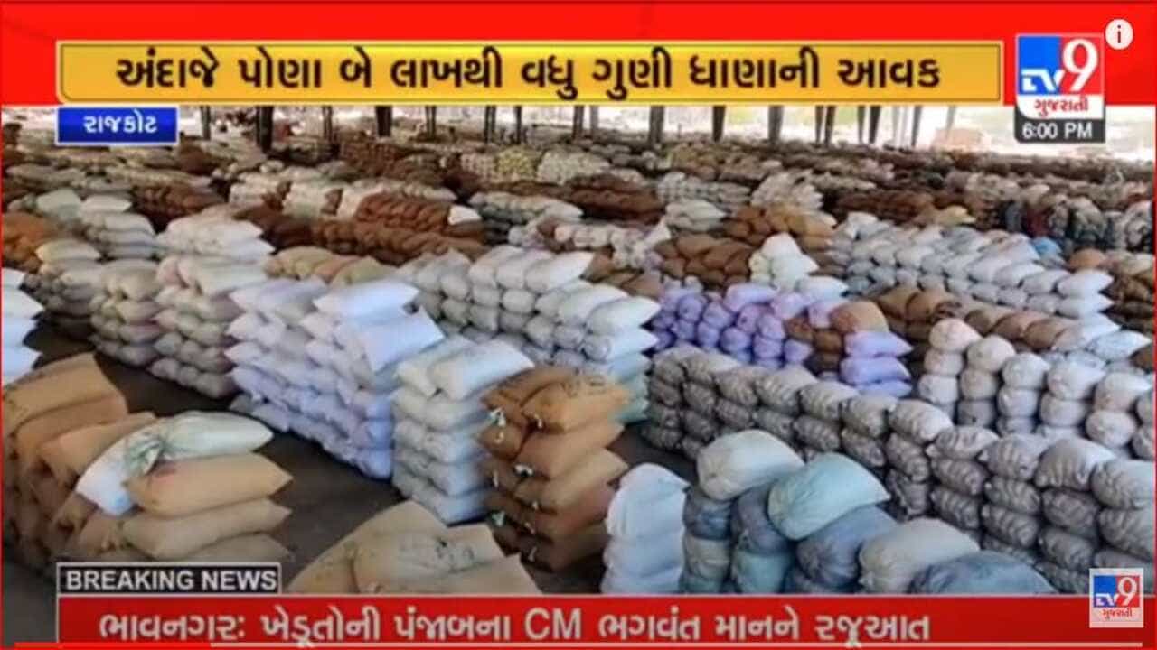 Gujarati Video: ગોંડલ માર્કેટ યાર્ડમાં ધાણાની મબલખ આવક, ધાણા વેચવા યાર્ડ બહાર 5થી 6 કિલોમીટર લાગી લાંબી લાઈનો