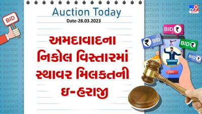 Auction Today : અમદાવાદના નિકોલ વિસ્તારમાં સ્થાવર મિલકતની ઇ- હરાજી,  જાણો વિગતો