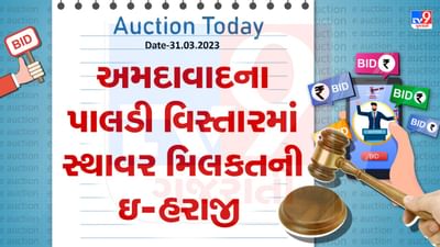 Auction Today : અમદાવાદના પાલડી વિસ્તારમાં સ્થાવર મિલકતની ઇ- હરાજી, જાણો વિગતો