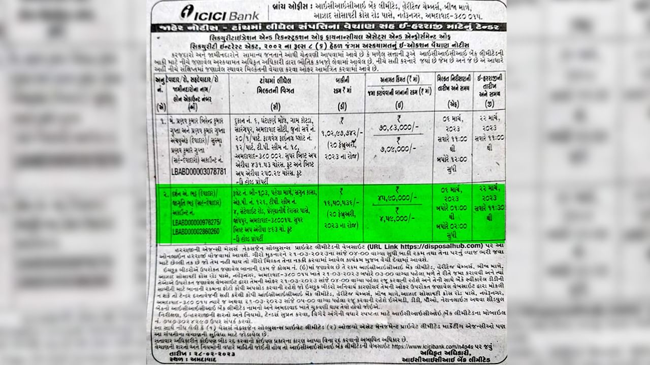 Ahmedabad Shop E Auction Paper Cutting