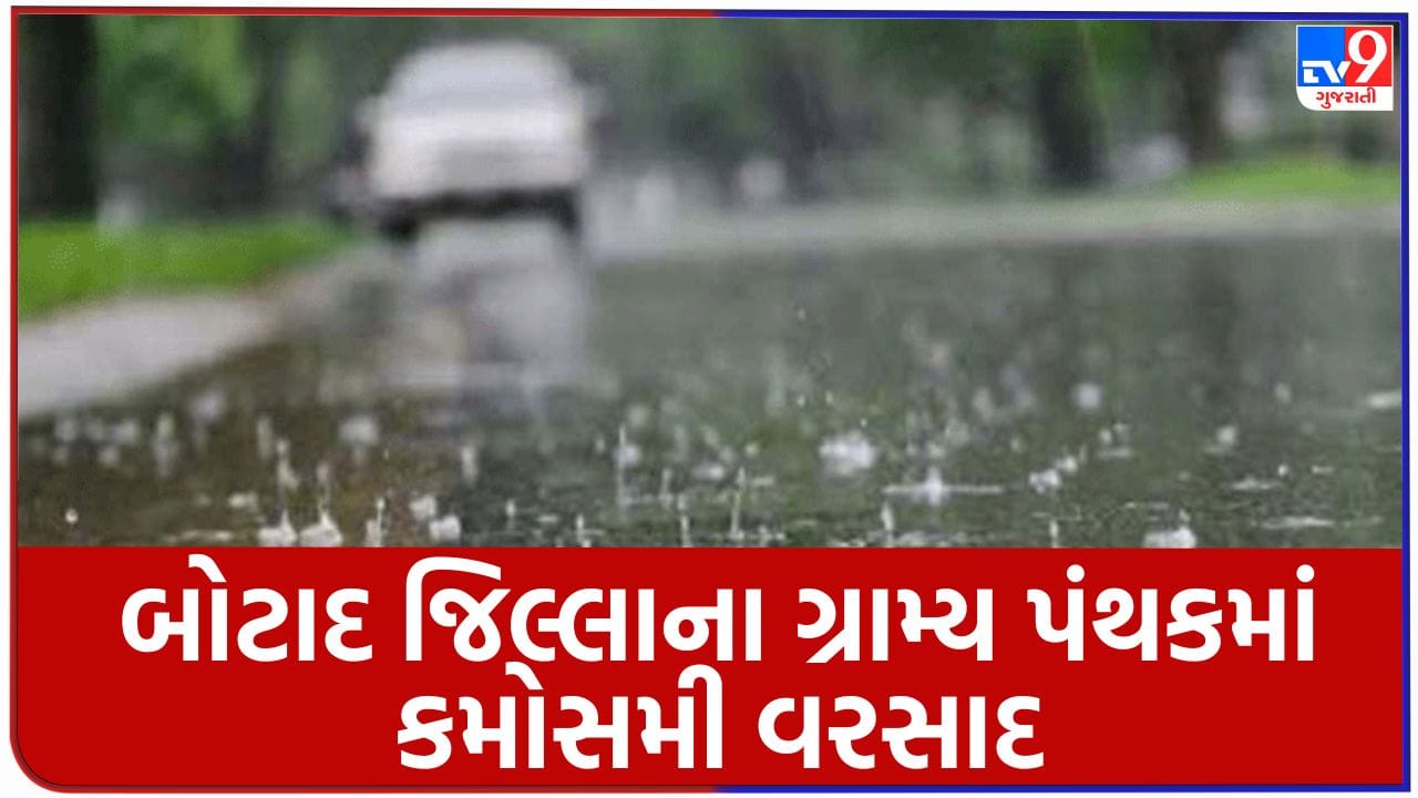 Gujarati Video : બોટાદ જિલ્લાના ગ્રામ્ય પંથકમાં કમોસમી વરસાદ વરસ્યો, ખેડૂતોમાં ચિંતા Gujarati Video : બોટાદ જિલ્લાના ગ્રામ્ય પંથકમાં કમોસમી વરસાદ વરસ્યો, ખેડૂતોમાં ચિંતા