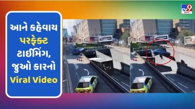 આને કહેવાય પરફેક્ટ ટાઈમિંગ, કારનો Viral Video જોઈ રહી જશો દંગ