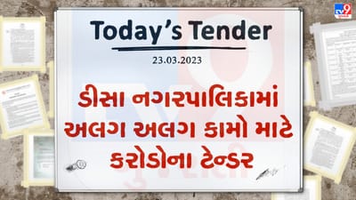 Tender Today : ડીસા નગરપાલિકામાં અલગ અલગ કામો માટે કરોડો રુપિયાના ટેન્ડર જાહેર, જાણો કયા કામ માટે કેટલા રુપિયાનું ટેન્ડર