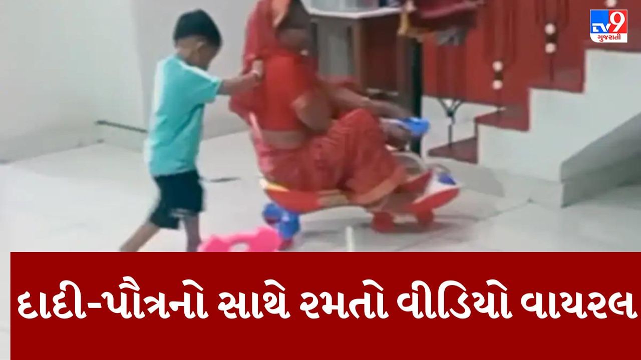 Viral Video: પૌત્ર સાથે રમતા રમતા દાદી પોતે બની ગયા બાળક, દાદીને સાઈકલ ચલાવતા જોઈ બાળક થયો રાજીનો રેડ