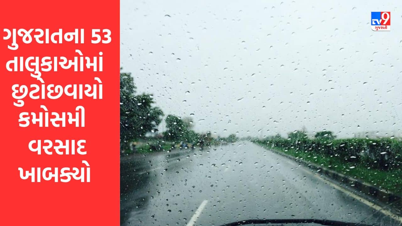 Gujarati Video : રાજ્યના 53 તાલુકાઓમાં છુટોછવાયો કમોસમી વરસાદ, ભુજમાં 2 ઈંચ અને પાટણમાં 3 ઇંચ વરસાદ ખાબક્યો