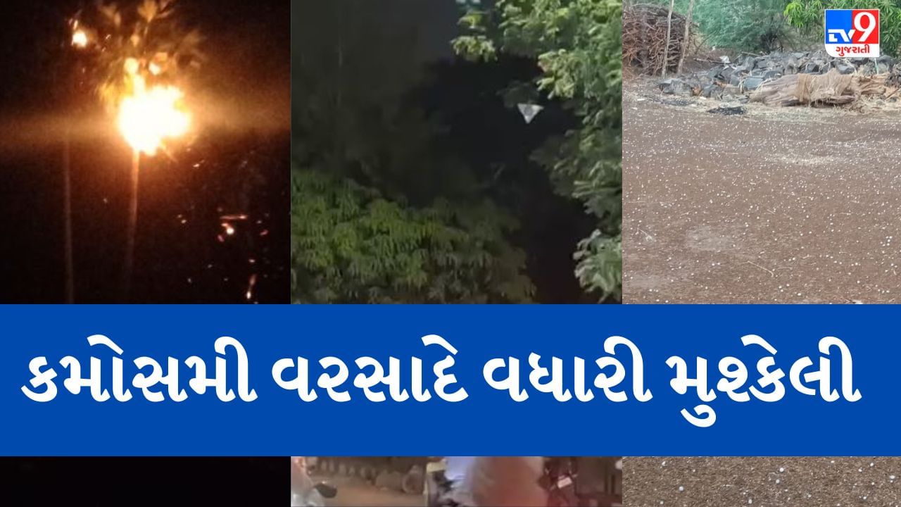 Gujarat weather: સુરતમાં કમોસમી વરસાદ, ભાવનગરમાં કરા, નાંદોદમાં વીજળી પડતા ઝાડ સળગ્યું, 14 માર્ચે આ જિલ્લાઓમાં માવઠાની શકયતા