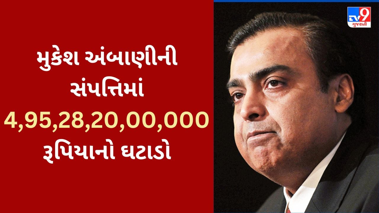 Mukesh Ambani Net Worth : મુકેશ અંબાણીની સંપત્તિમાં 4,95,28,20,00,000 રૂપિયાનો ઘટાડો, ધનકુબેરોની યાદીમાં Top-10 માંથી બહાર ફેંકાયા