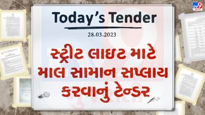 Tender Today : સ્ટ્રીટ લાઇટ માટે માલ સામાન સપ્લાય કરવાનું ટેન્ડર જાહેર, જાણો ટેન્ડર સબમીટ કરવાની છેલ્લી તારીખ કઇ