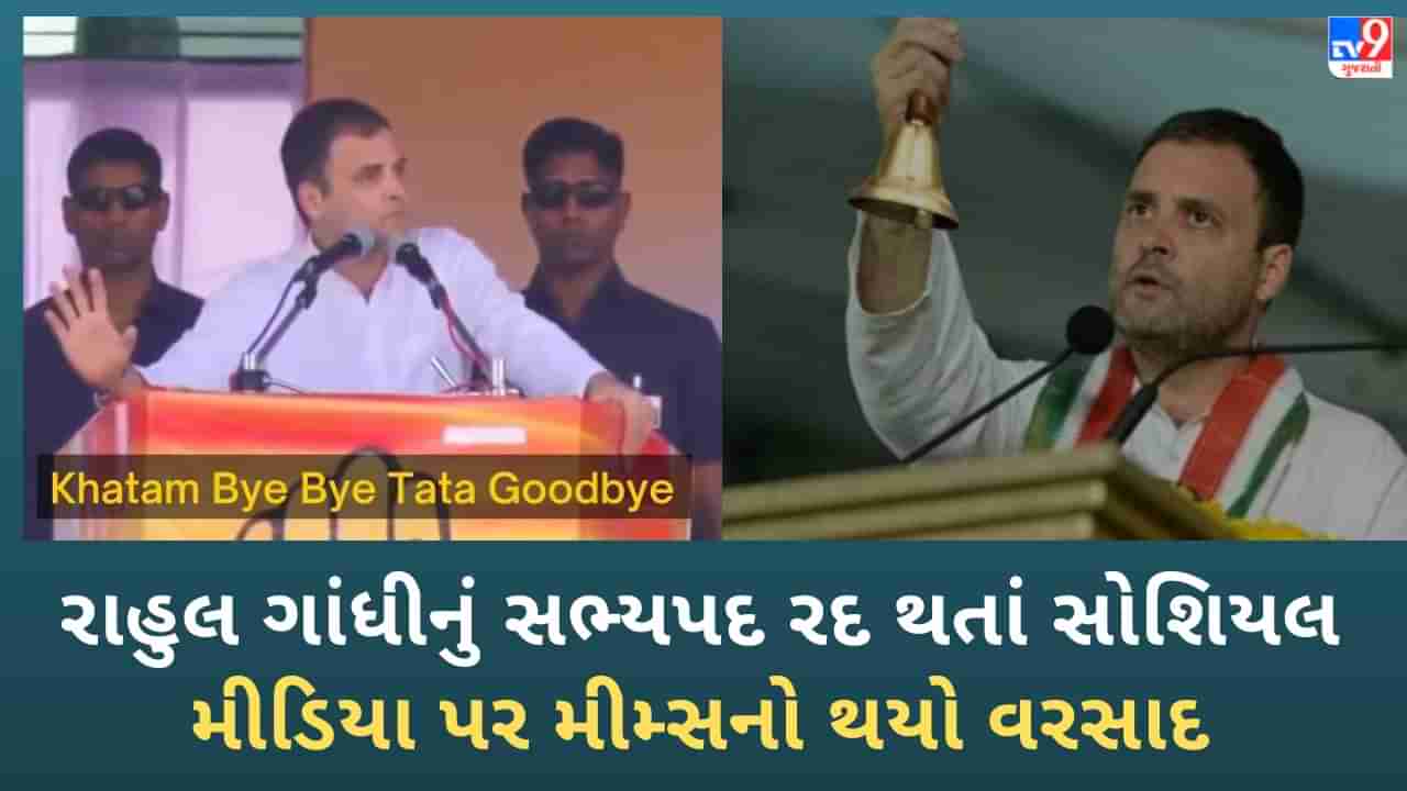 Rahul Gandhi Funny Memes: ટાટા બાય-બાય ખત્મ... રાહુલ ગાંધીનું સાંસદ તરીકેનું સભ્યપદ રદ થતાં ટ્વિટર પર મીમ્સનો થયો વરસાદ