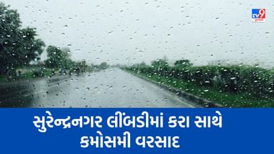 Gujarati Video : સુરેન્દ્રનગરના લીંબડીમાં કરા સાથે કમોસમી વરસાદ, ખેડૂતોની ચિંતા વધી Gujarati Video : સુરેન્દ્રનગરના લીંબડીમાં કરા સાથે કમોસમી વરસાદ, ખેડૂતોની ચિંતા વધી