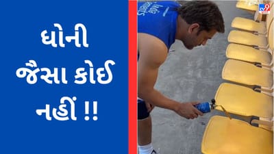 Viral Video : આઈપીએલ પહેલા MS Dhoniએ ફેન્સ માટે જાતે તૈયાર કર્યું સ્ટેડિયમ, ફેન્સની સીટને કર્યુ પેંઈન્ટ