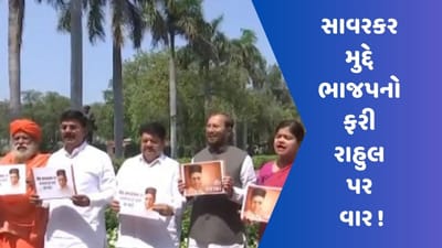 સાવરકર તો શું તે ગાંધી પણ નથી.. રાહુલના નિવેદન પર ભાજપ ભડકી, સંસદની બહાર કર્યુ પ્રદર્શન