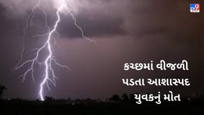 Breaking News: ભરઉનાળે કચ્છના રાપરમાં વીજળી પડતા યુવાનનું મોત, ગ્રામજનોમાં શોકનું મોજુ ફરી વળ્યુ,જુઓ VIDEO Breaking News: ભરઉનાળે કચ્છના રાપરમાં વીજળી પડતા યુવાનનું મોત, ગ્રામજનોમાં શોકનું મોજુ ફરી વળ્યુ,જુઓ VIDEO