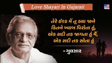 Love Shayari: પ્રેમ ભરી ગુલઝારની કેટલીક બહેતરીન શાયરી ગુજરાતીમાં વાંચો