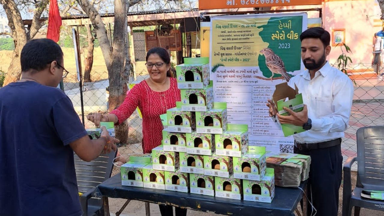 ગાંધીનગર હેપ્પી યુથ ક્લબ દ્વારા હેપ્પી સ્પેરો વિક-2023નો પ્રારંભ કરવામાં આવ્યો