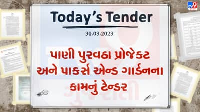 Tender Today : પાણી પુરવઠા પ્રોજેક્ટ અને પાર્ક્સ એન્ડ ગાર્ડનના કામ માટે ટેન્ડર જાહેર, જાણો કઇ નગરપાલિકા માટે કરવાનું રહેશે કામ