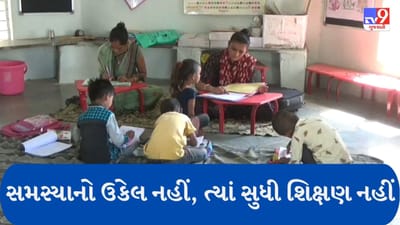 Gujarati Video : બોટાદની કેરાળા શાળાની બાજુમાં જ મૃત પશુઓના ચામડા ઉતારાઈ રહ્યા છે ! બાળકો બિમાર પડતા શાળા ખાલીખમ , જુઓ VIDEO