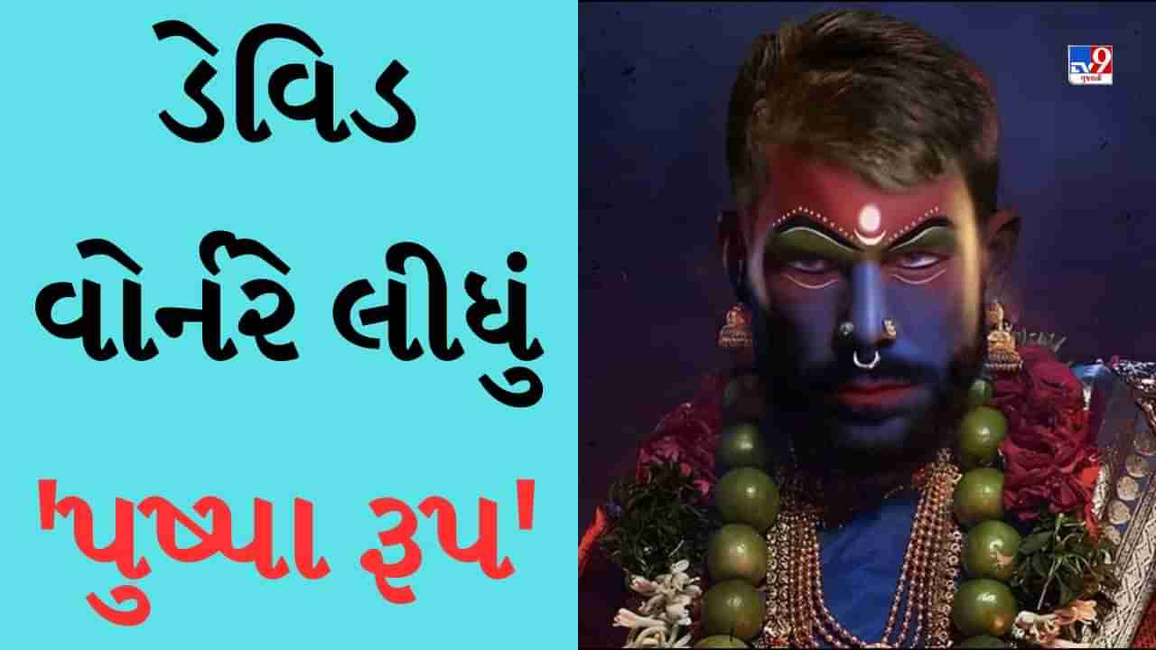 ઓસ્ટ્રેલિયાના સ્ટાર ક્રિકેટર ડેવિડ વોર્નરે લીધું પુષ્પા રૂપ, ફોટો જોઈને લોકોએ કહ્યું- પહેલા સ્ટ્રાઈક રેટ સુધારો