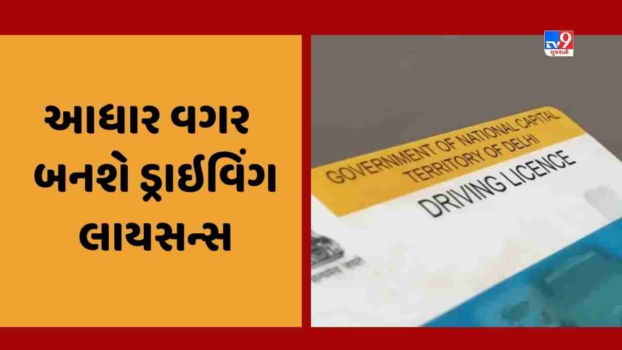 Driving licence : હવે આધાર વગર પણ બનશે ડ્રાઇવિંગ લાયસન્સ, આ દસ્તાવેજોથી કામ થશે સરળ