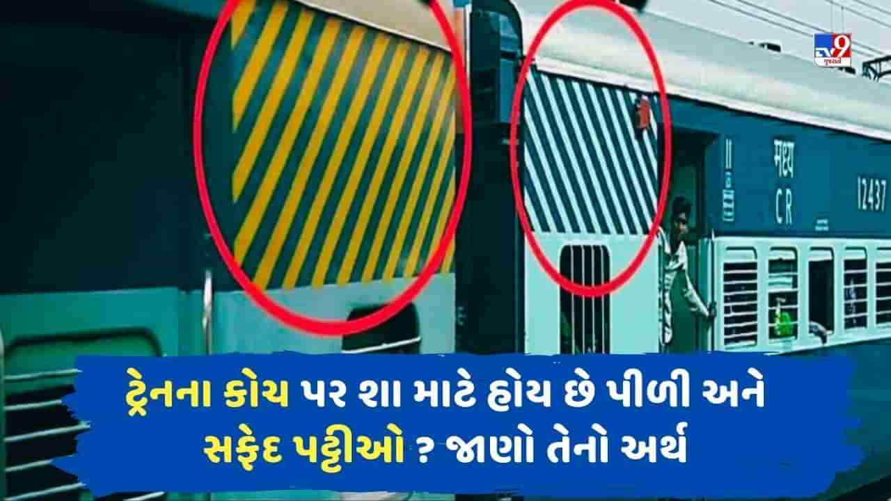 Knowledge: ટ્રેનના કોચ પર શા માટે હોય છે પીળી અને સફેદ પટ્ટીઓ? જાણો તેનો અર્થ