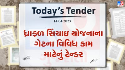Tender Today : ધ્રાફળ સિંચાઇ યોજનાના ગેટના વિવિધ કામ માટે ટેન્ડર બહાર પડાયુ, ટેન્ડરની કિંમત લાખો રુપિયામાં