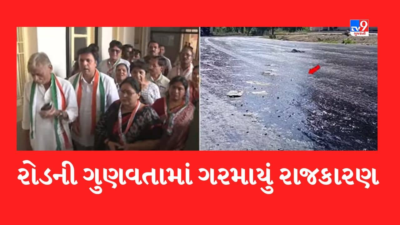 Vadodara : રોડ પરનો ડામર પીગળવા મુદ્દે કોંગ્રેસે આવેદનપત્ર આપ્યું, કહ્યું મ્યુનિસિપલ કમિશનર નિષ્પક્ષ તપાસ કરી પગલા ભરે, જુઓ Video