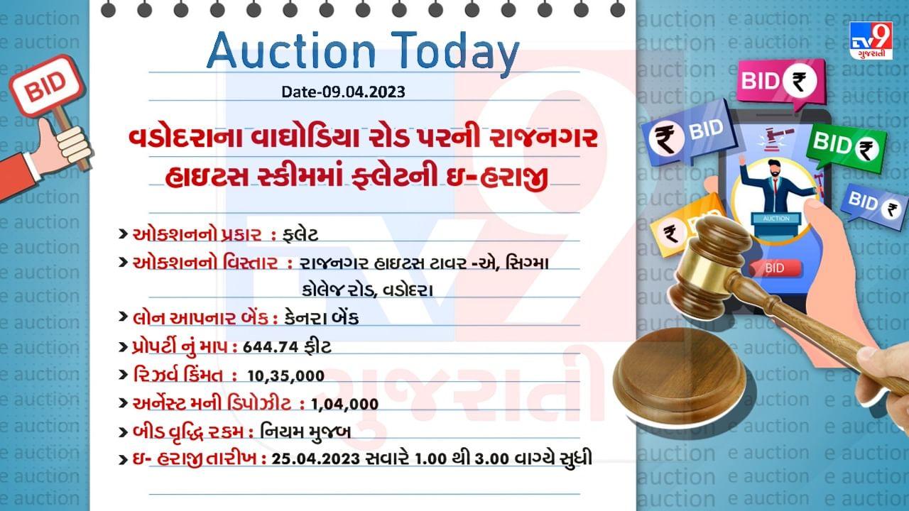 Vadodara Vaghodia Flat Eauction Detail