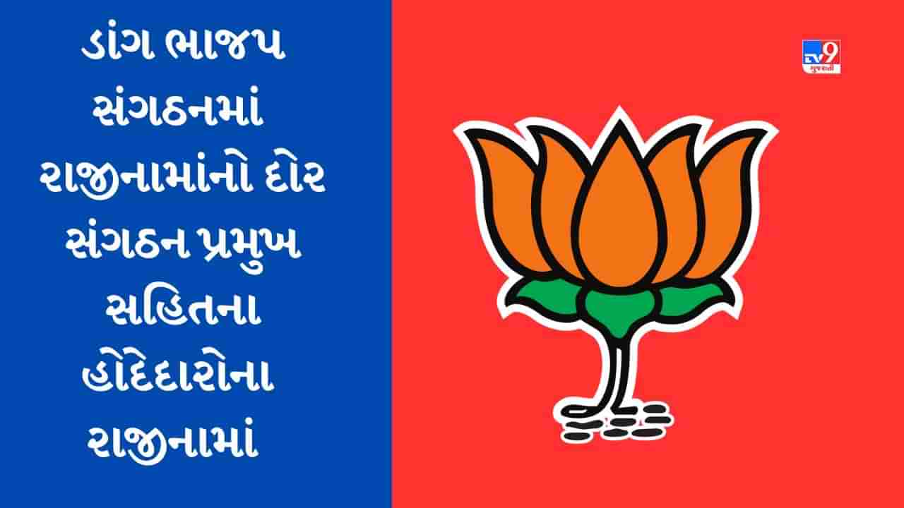 ડાંગ ભાજપમાં રાજીનામાંનો દોર શરૂ થતાં રાજકારણ ગરમાયું, સંગઠન પ્રમુખ સહિત 5ના રાજીનામા