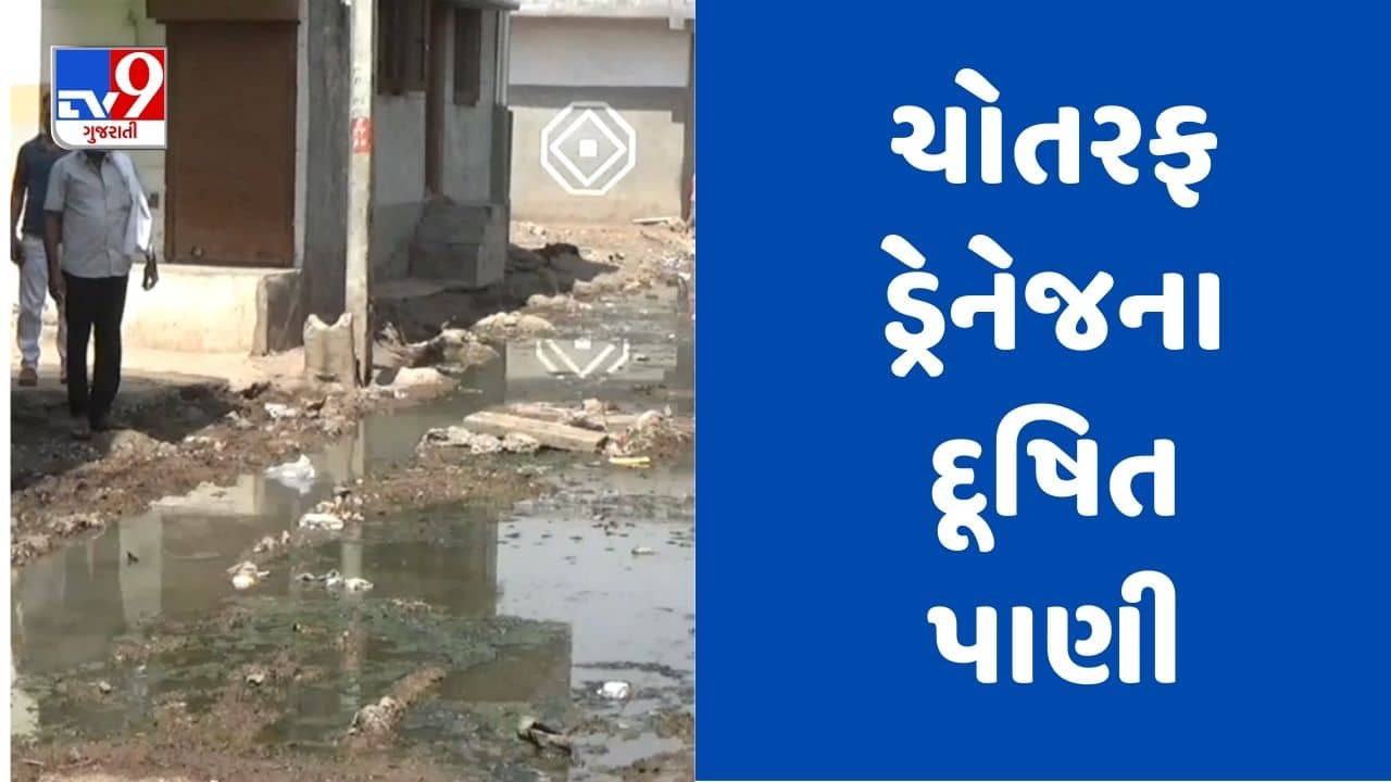 Botad: શિવનગર સોસાયટીમાં ચોતરફ ડ્રેનેજનું દૂષિત પાણી જોવા મળ્યુ, સ્થાનિકોને ભારે હાલાકી, જુઓ Video