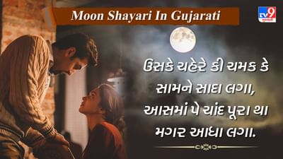 Moon Romantic shayari : તુજકો દેખા તો ફિર ઉસકો ના દેખા મૈંને, ચાંદ કહતા રહ ગયા મૈં ચાંદ હૂં, મૈં ચાંદ હૂં , રોમેન્ટિક શાયરીની માણો મજા