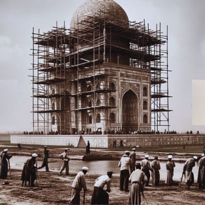 Taj Mahal AI Images: આ દિવસોમાં સોશિયલ મીડિયા પર આર્ટિફિશિયલ ઇન્ટેલિજન્સ દ્વારા બનાવવામાં આવેલી અદ્ભુત અને અકલ્પનીય તસવીરો વાયરલ થઇ રહી છે. હાલમાં સાત અજાયબીઓમાં સામેલ તાજમહેલની કેટલીક તસવીરો વાયરલ થઈ છે, જેને જોઈને અંદાજ લગાવી શકાય છે કે તેના નિર્માણ દરમિયાન કેવો નજારો હશે. 370 વર્ષ પહેલા બનેલી આ ઈમારત વિશે ઘણી વાર્તાઓ પ્રચલિત છે. એવું કહેવાય છે કે તાજમહેલના નિર્માણ પછી શાહજહાંએ મજૂરોના હાથ કાપી નાખ્યા હતા, જેથી કરીને બીજું કોઈ આવી ઇમારત ન બનાવી શકે. Image Source:  Instagram/@jyo_john_mulloor