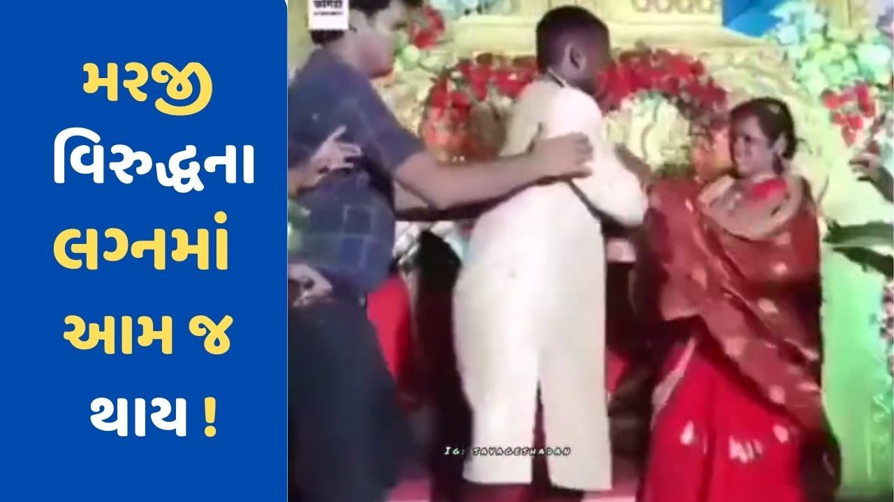 Viral Video : જબરદસ્તીથી કન્યાને મીઠાઈ ખવડાવવી પડી ભારે, ગુસ્સો આવતા બથ્થમબથ્થા પર ઉતરી આવી કન્યા