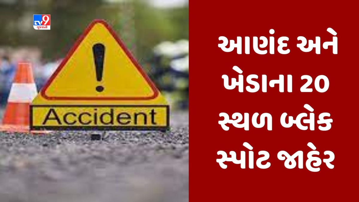 ખેડા અને આણંદ જિલ્લામાં અકસ્માતોના બનાવમાં વધારો, 20 સ્થળને બ્લેક સ્પોટ જાહેર કરાયા