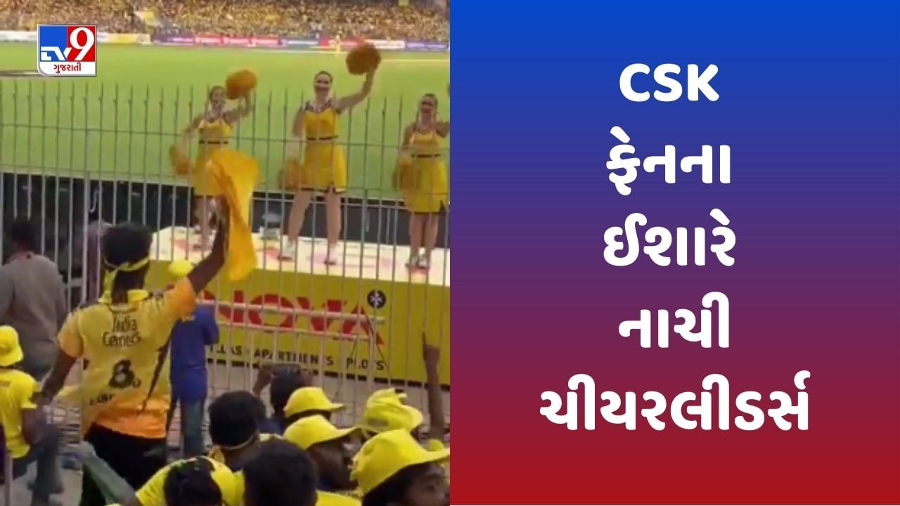 Viral Video : IPLમાં ચેન્નાઈ સુપર કિંગ્સના એક ફેને ઈશારો કરીને ચીયર લીડર્સને કરાવ્યો ડાન્સ
