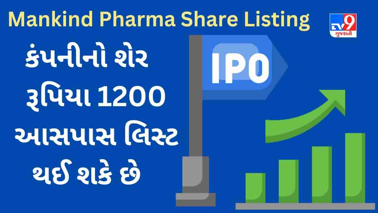 Mankind Pharma Share Listing : ગ્રે માર્કેટમાં મજબૂત સ્થિતિ સાથે શેર 10% વધારા સાથે લિસ્ટ થઈ શકે છે