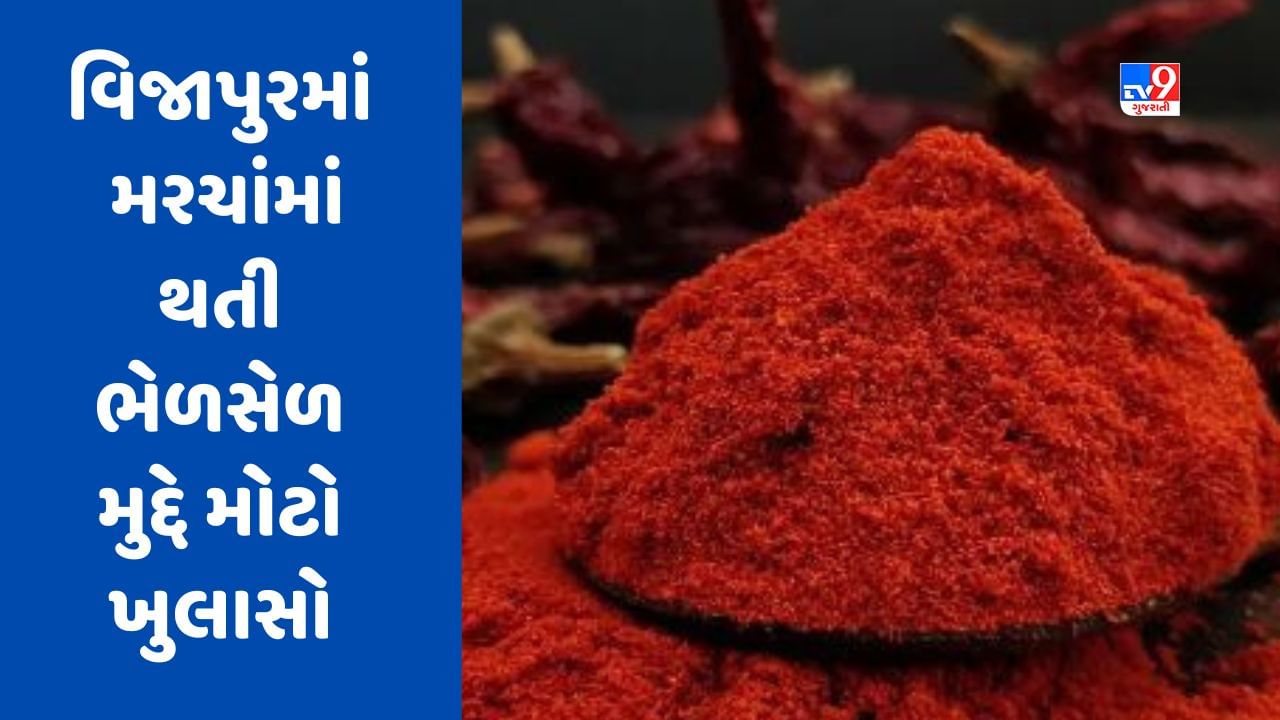 Breaking News : મહેસાણાના વિજાપુરમાં મરચાંમાં થતી ભેળસેળ મુદ્દે મોટો ખુલાસો, જાણો શું ભેળવાતું હતું મરચાંમાં