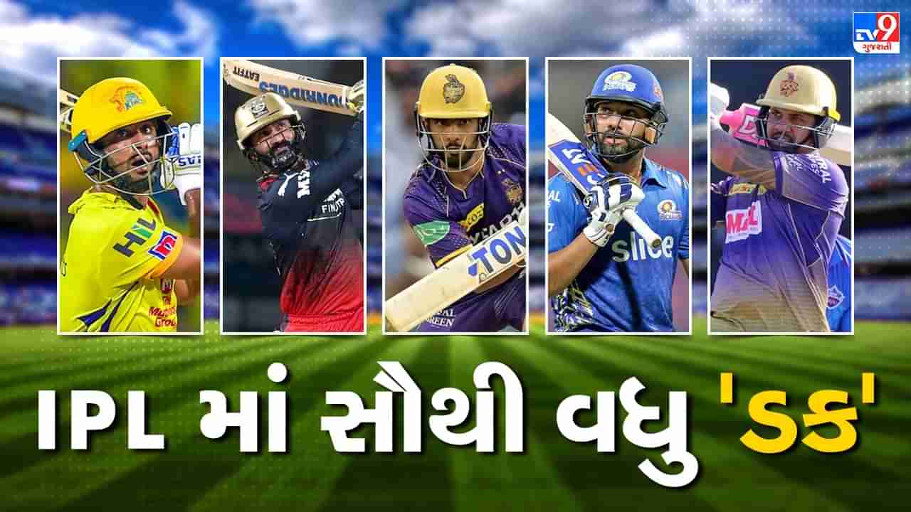 IPL : આઇપીએલના ઇતિહાસમાં કયા બેટ્સમેનના નામે છે સૌથી વધુ ડકનો રેકોર્ડ ?