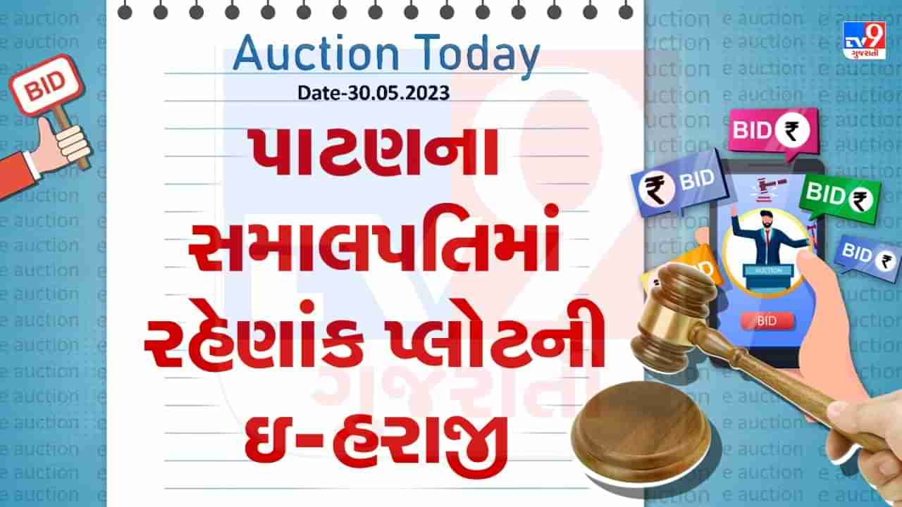 Auction Today : પાટણમાં રહેણાંક પ્લોટની ઇ -હરાજી, જાણો વિગતો