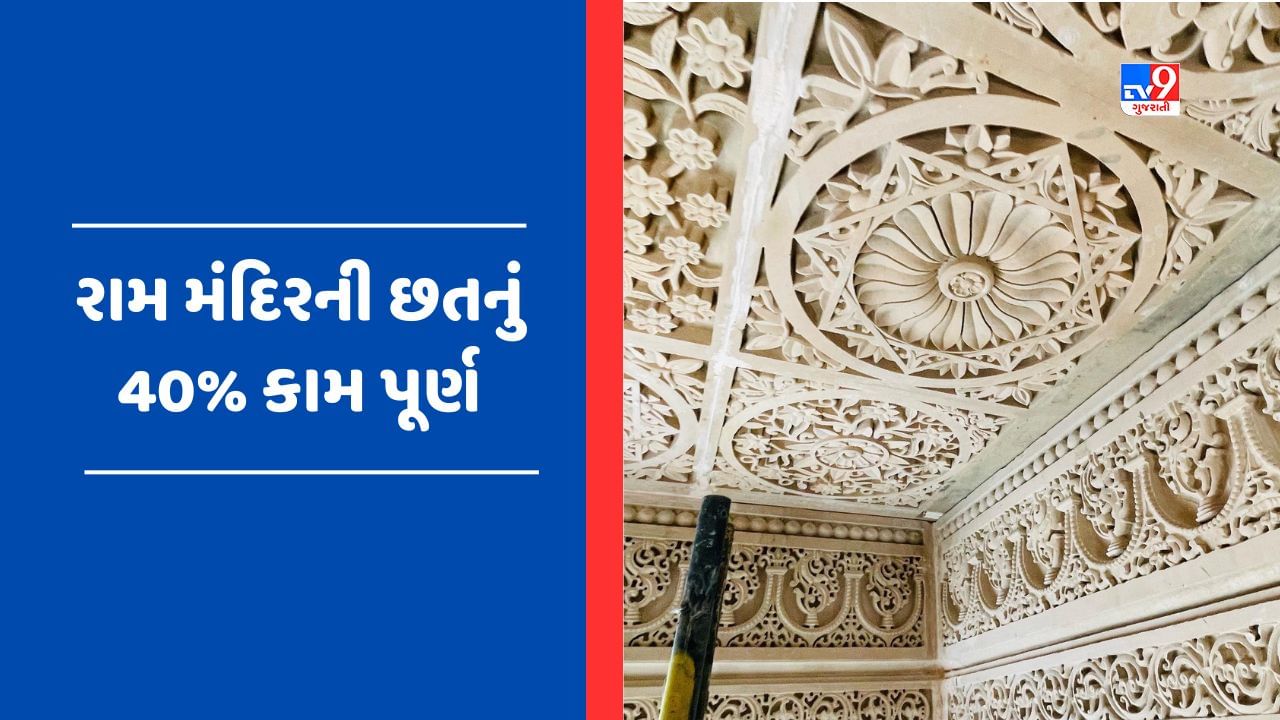 Photos રામ મંદિરની છતનું 40 કામ પૂર્ણ, મંદિર લઈ રહ્યું છે ભવ્ય સ્વરુપ