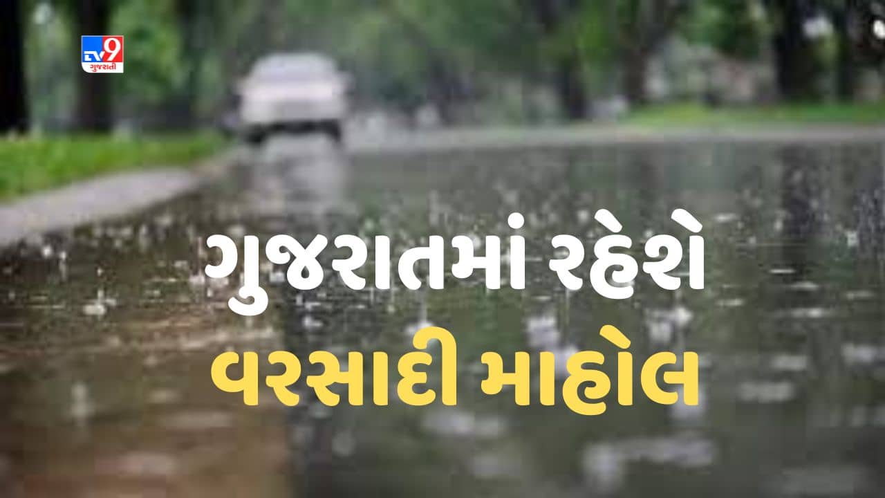 Gujarati video : ગુજરાતમાં રહેશે વરસાદી માહોલ, હવામાન વિભાગે કરી આગાહી