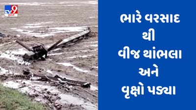 Rain Breaking : જેતપુર પંથકમાં ગાજવીજ સાથે ભારે વરસાદ વરસ્યો, 12 ગામમાં છવાયો અંધારપટ, જુઓ Video Rain Breaking : જેતપુર પંથકમાં ગાજવીજ સાથે ભારે વરસાદ વરસ્યો, 12 ગામમાં છવાયો અંધારપટ, જુઓ Video