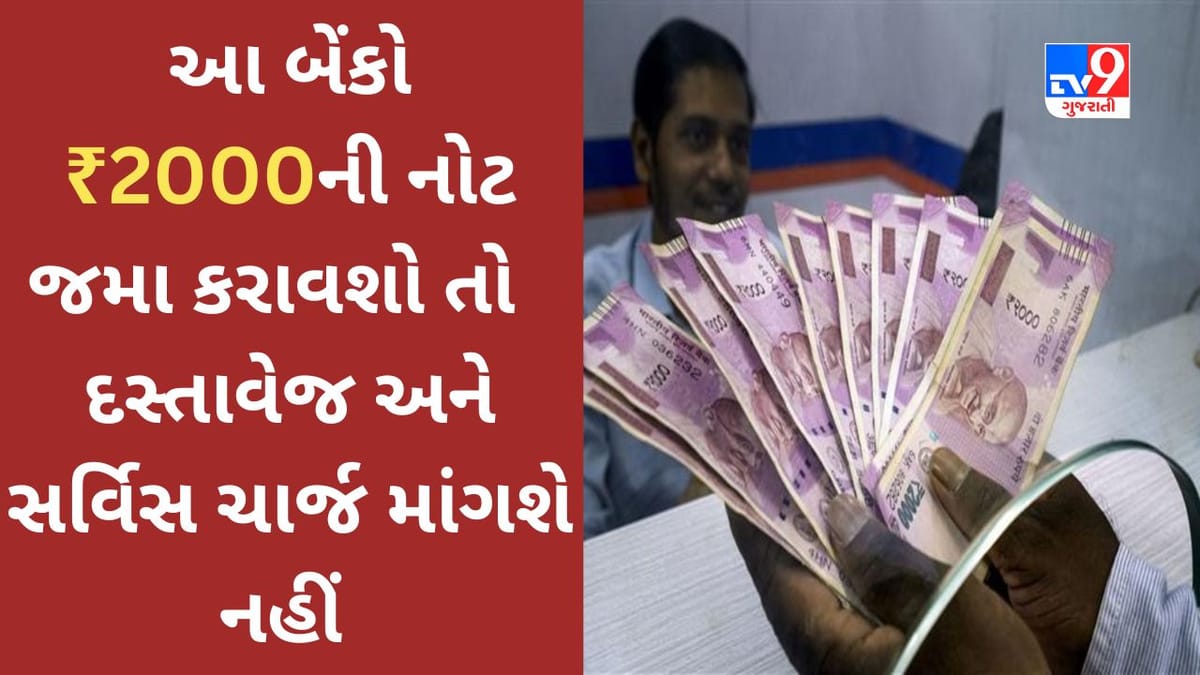 Rs 2000 Note Deposit Rules : શું તમે 2,000 રૂપિયાની નોટ ક્યાં જમા કરાવવી તેની મૂંઝવણમાં છો? આ બેંકોમાં પહોંચી જાઓ જે દસ્તાવેજ અને સર્વિસ ચાર્જ માંગશે નહીં