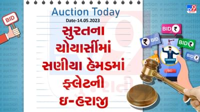 Auction Today : સુરતના ચોયાર્સીમાં સણીયા હેમડમાં ફ્લેટની ઇ- હરાજી,  જાણો વિગતો