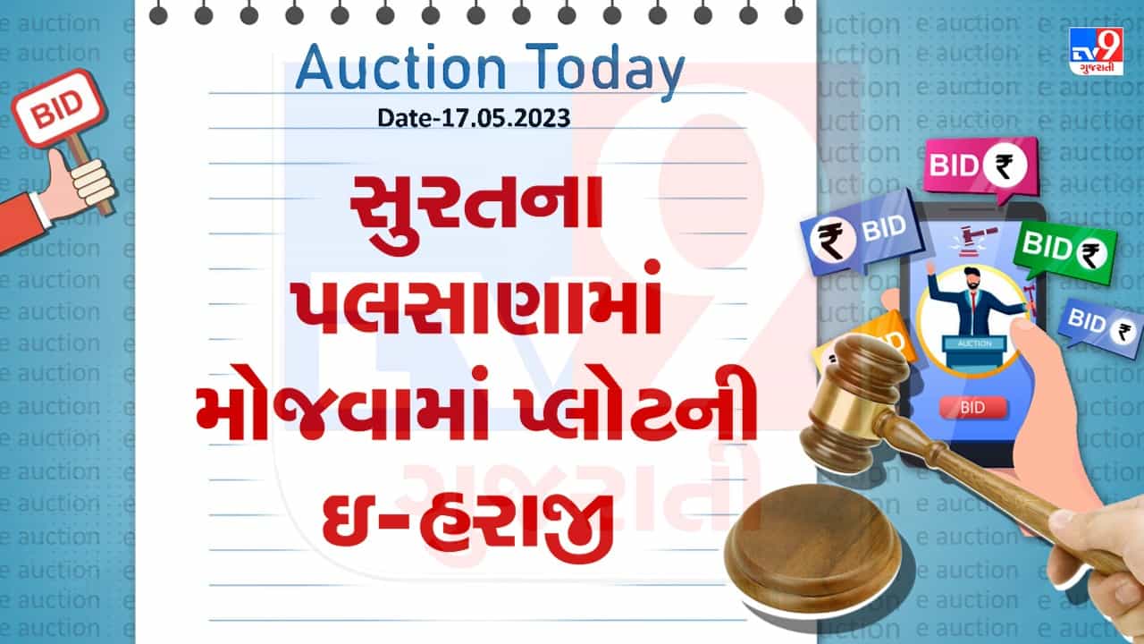 Auction Today : : સુરતના પલસાણામાં મોજવામાં પ્લોટની ઇ- હરાજી, જાણો વિગતો